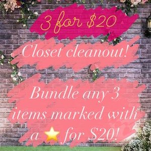 ⭐️3 for $20!!!  Bundle any 3 ⭐️marked items for $20!